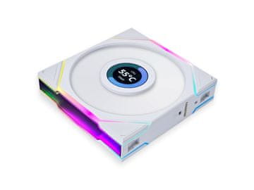 Lian Li UNI FAN TL LCD 120 ventilator za ohišje, 62 CFM, 120 mm, bel