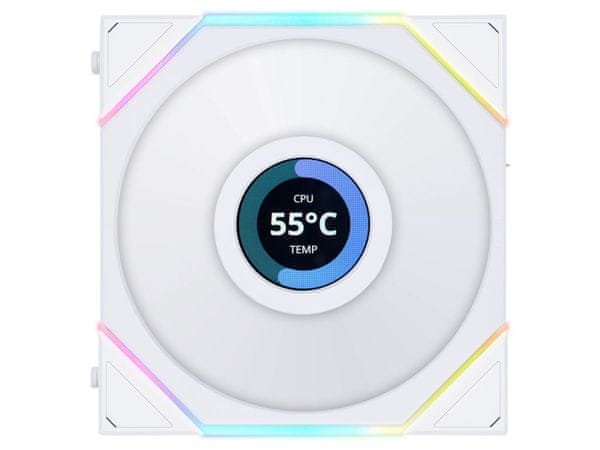  Lian Li UNI FAN TL LCD 120 ventilator za ohišje, 62 CFM, 120 mm, bel