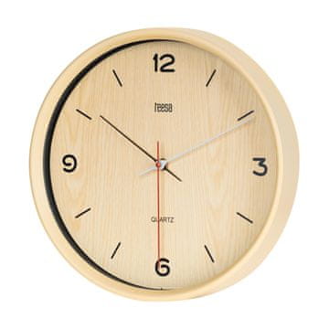 Teesa Analogna stenska ura 30cm svetlo rjava