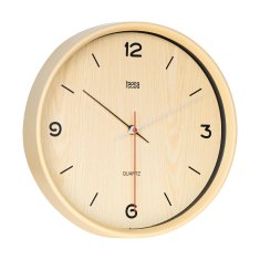 Teesa Analogna stenska ura 30cm svetlo rjava