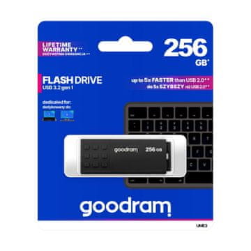 GoodRam USB 3.2 spominski ključek 256GB UME3 črn