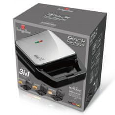 Berlingerhaus Aparat za pripravo sendvičev 3 v 1 s površino brez prijema 900 W Black Silver Collection LP-KL-152P