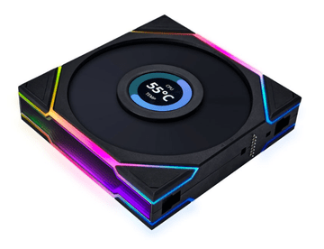 Lian Li UNI FAN TL LCD 120 ventilator za ohišje, 62 CFM, 120 mm, črn