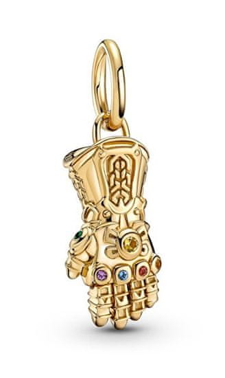 Pandora Marvel Infinity Stones Gloves pozlačen obesek 760661C01