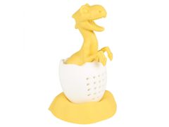 sarcia.eu Silikonski infuzor za čaj - dinozaver v jajcu, rumen 