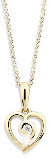Cutie Jewellery Romantičen obesek iz rumenega zlata Z6298-1609-40-10-X-1