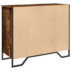 Vidaxl Komoda dimljeni hrast 91x35,5x74,5 cm inženirski les