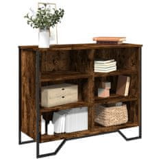 Vidaxl Komoda dimljeni hrast 91x35,5x74,5 cm inženirski les