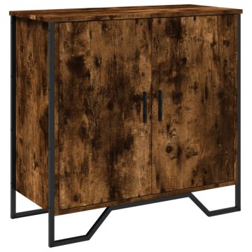 Vidaxl Komoda dimljeni hrast 78x35,5x74,5 cm inženirski les