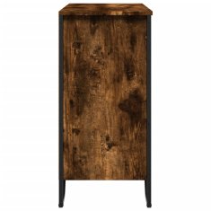 Vidaxl Komoda dimljeni hrast 78x35,5x74,5 cm inženirski les