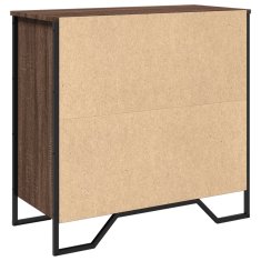 Vidaxl Komoda rjav hrast 78x35,5x74,5 cm inženirski les