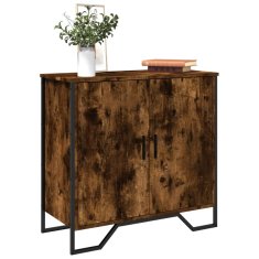 Vidaxl Komoda dimljeni hrast 78x35,5x74,5 cm inženirski les