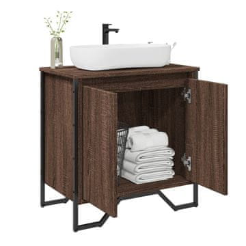 Vidaxl vidaXL Omarica za umivalnik rjav hrast 60x35x60 cm