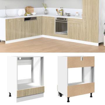 Vidaxl vidaXL Omarica za pečico iz hrasta sonoma 60x46x81,5 cm iverna plošča