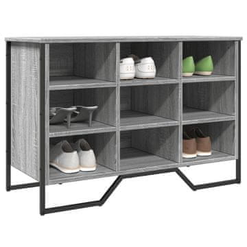 Vidaxl vidaXL Omarica za čevlje, siva, hrast sonoma, 90x38x61,5 cm