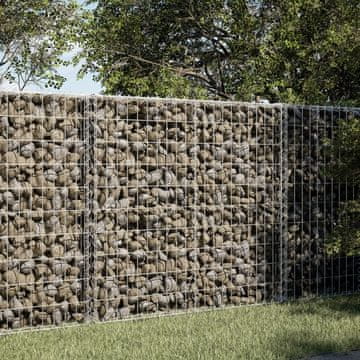Vidaxl vidaXL Gabionska košara s pokrovom 100x100x100 cm pocinkano železo