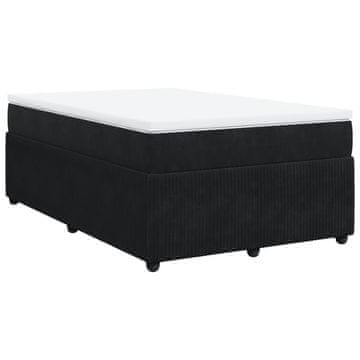 Vidaxl Box spring postelja z vzmetnico črna 120x190 cm žamet