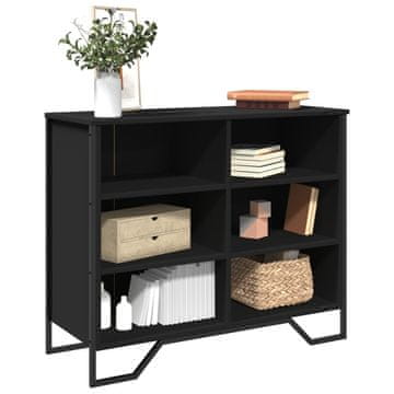 Vidaxl vidaXL Omarica, črna, 91 x 35,5 x 74,5 cm, material na osnovi lesa