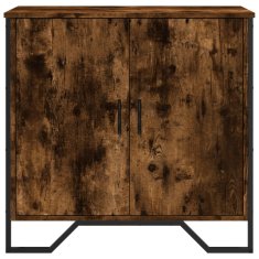 Vidaxl Komoda dimljeni hrast 78x35,5x74,5 cm inženirski les