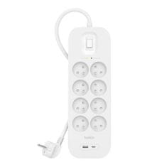 Belkin SURGE 8OT 900J, 18W, USB A+C, pol