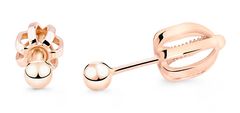 Cutie Jewellery Minimalistični uhani iz rožnatega zlata Z5013-30-X-4