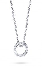 Cutie Jewellery Obesek v krogu iz belega zlata Z3061-40-10-X-2
