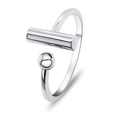 Brilio Silver Minimalističen srebrn prstan RI037W
