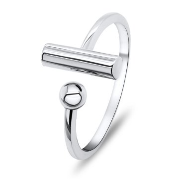 Brilio Silver Minimalističen srebrn prstan RI037W