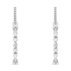 Brilio Silver Elegantni srebrni uhani 2v1 s cirkoni EA995W