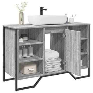 Vidaxl vidaXL Omarica za umivalnik, siva, hrast sonoma, 91x35x60 cm
