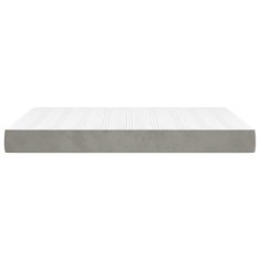 Vidaxl vidaXL Vzmetnica z žepkastimi vzmetmi svetlo siva 120x210x20 cm žamet