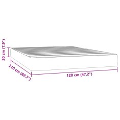 Vidaxl vidaXL Vzmetnica z žepkastimi vzmetmi svetlo siva 120x210x20 cm žamet