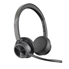 Poly Bluetooth slušalka Plantronics Voyager 4320 UC USB-A BT700 črna 76U49AA / 218475-01 s polnilno postajo