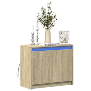 Vidaxl vidaXL LED omarica sonoma hrast 72x34x61 cm material na osnovi lesa