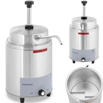 Royal Catering Električni grelnik za omake z razdelilnikom s črpalko, 3,3 l, 550 W