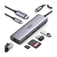 Ugreen 7in1 multifunkcijski HUB USB Type C - 2x USB 3.2 Gen 1