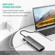 Ugreen CM136 HUB adapter USB-C v HDMI + 3xUSB 3 +PD