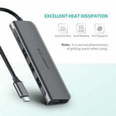 Ugreen CM136 HUB adapter USB-C v HDMI + 3xUSB 3 +PD
