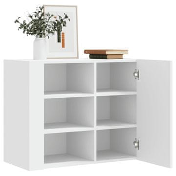 shumee vidaXL Stenska omarica bela 75x35x60 cm inženirski les