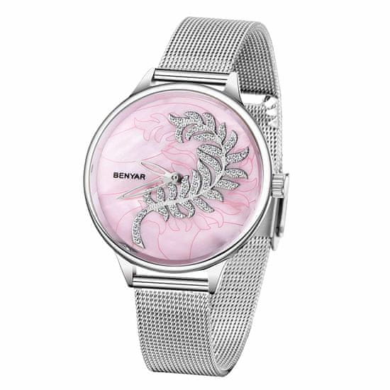 Benyar Ženska ročna ura Blossom Metal Silver