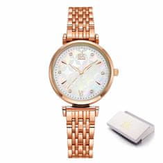 Shengke Ženska ročna ura Pearl Rose Gold