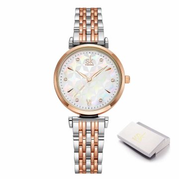 Shengke Ženska ročna ura Pearl Gold