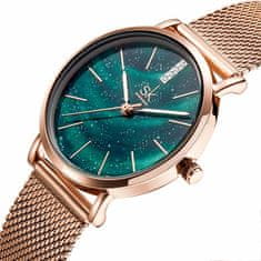 Shengke Ženska ročna ura Galaxy Green