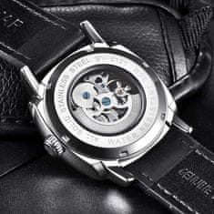 Benyar Moška ročna ura Mechanical Skeleton Black
