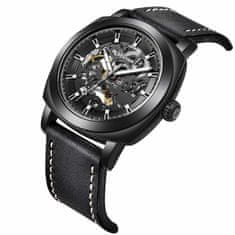 Benyar Moška ročna ura Mechanical Skeleton Black