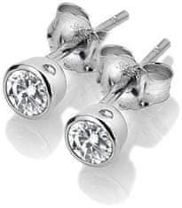 Hot Diamonds Srebrni uhani s topazom in pravim diamantom Willow DE584