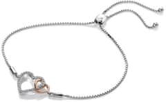 Hot Diamonds Srebrna zapestnica z originalnim diamantom Flora DL590