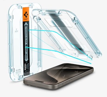 Spigen EZ Fit zaščitno steklo, za iPhone 15 Pro, 2/1