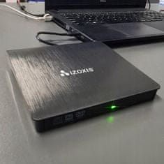 Izoksis Prenosni zunanji pogon CD+DVD zapisovalnik USB 3.0