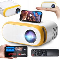 Dexxer Prenosni WIFI LED projektor HDMI USB AV in zvočnik 100"